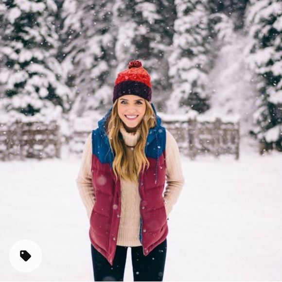 Patagonia Bivy Vest Red Down Hood Puffer L RARE - Picture 14 of 16